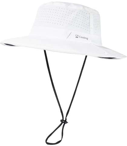 TOP-EX Kühlender UPF 50 Outdoor Sonnenhut Unisex, breiter Safari Fischerhut | kühlendes Schweißband, UPF 50 Sonnenschutz, wasserabweisendes Gewebe, breite Krempe, für Wandern Trekking Angeln und Reisen
