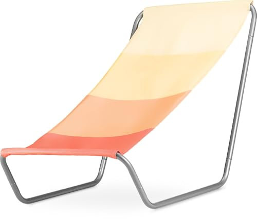 Outtec® Strandstuhl, Strandsessel, Strandkorb - bis 100 kg - mit Tasche - Angelstuhl, Gartenstuhl, Leicht Camping Stuhl für Garten, Balkon, Strand