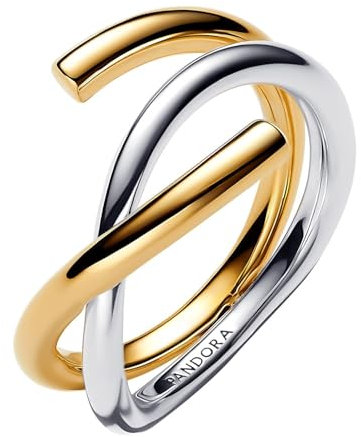 PANDORA Damen-Ring Zweifarbig 163889C00-50 Ringgröße 50/15,9