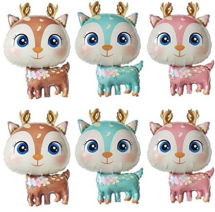 SGSCFG 6 Stücke Hirschballons, Süße Kinderballons, Kreative Cartoonballons, Partydekorationen, Kinderspielzeug.