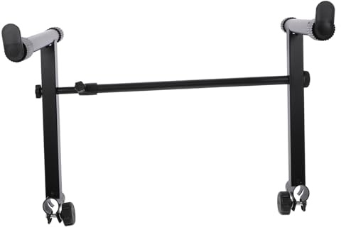 ERINGOGO Support De Clavier Universel En Fer Noir Pied De Piano Électrique Robuste Avec Coussinet Antidérapant Pour Clavier Et Orgue Électronique Idéal Scène Studio Ou Maison
