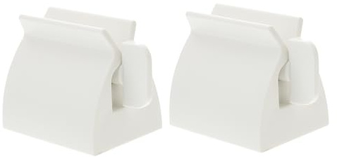 Yardenfun Zahnpasta Ausdrücker Kunststoff Weiß mit Ständer Tubendrücker für Zahnpastatuben und Cremes Präziser Spender für Badezimmerhilfen Spart bis 30% Inhalt