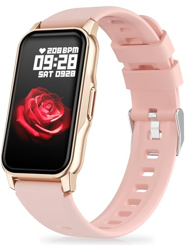 Fitness Tracker with 24/7Heart Rate, Blood Pressure, Sleep Tracking,Calorie | Activity Tracker IP68 Waterproof Step Tracker for Android iPhones Women Men (Pink)