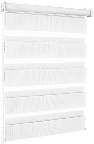 ROLLMAXXX Duo-rollo Doppelrollo Klemmfix ohne Bohren (130 x 150 cm, Weiß)