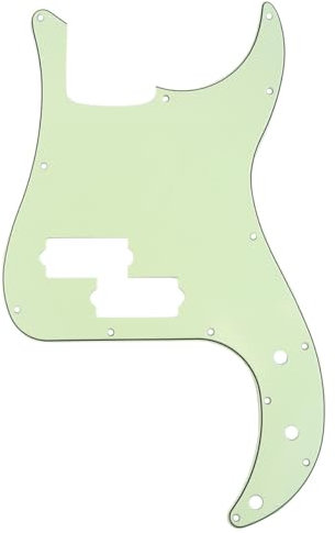 Musiclily 13 Löcher Precision Bass Pickguard P-Bass Schlagbrett für 4-Saiter Fender American/Mexican Standard Precision Bass,3 lagig Mint