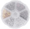 Calottes Ende, 360PCS / Box 6 Farben 5mm Calottes Ende Crimps Perlen Tipps Schmucksachen, die Kit