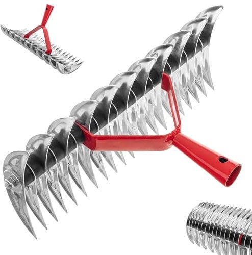 Aérateur de Gazon KADAX, scarificateur Manuel pour Jardin, pelouse, Mousse, Accessoires de Jardin en métal, râteau de Coupe, cultivateur, aérateur de Gazon (Deux côtés, sans poignée)