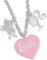 GIOIA Barbie Collier à breloques en forme de cœur et licorne Rose