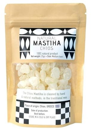 Mastiha de Chios – Mastic Grec 100 % Naturel (25 g, Larmes Moyennes)