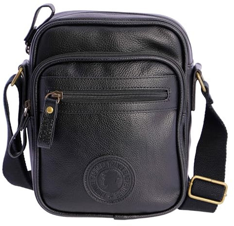 Coronel Tapioca - Bandoleras Hombre - Bolso Hombre - Bolso hombre bandolera - Bolso Bandolera hombre - Bandolera piel hombre para uso diario, casual, viaje o negocios