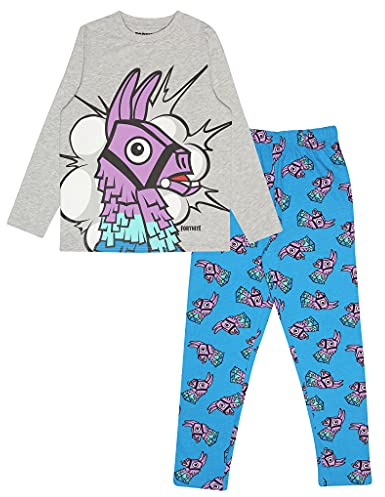 Fortnite Llama Boys Long Pyjamas Set Blue/Heather Grey Pigiama Bambini e Ragazzi