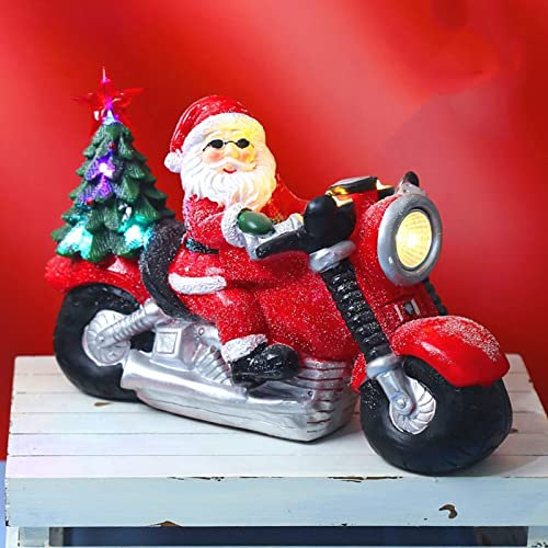 Weihnachtsmann Motorrad, Weihnachtsmann Fährt Motorrad Mit LED Laternen Glühende Musik Weihnachtsmann Auf Dem Motorrad, Weihnachtsbaumanhänger, Christbaumschmuck