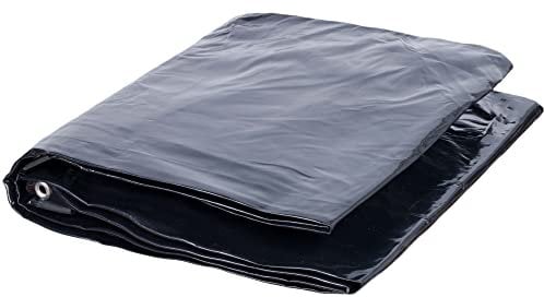 NEMAXX® Premium Abdeckplane Wasserdicht [150x500cm] – UV Beständige [450g/m²] LKW Plane mit Ösen, PVC Gewebeplane für Holz, Garten, Dach & BAU – Winterfeste Schutzplane – Schwarz – 7,5m²