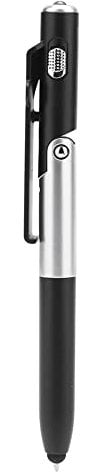 4 in 1 Multifunktionale Kugelschreiber Faltbar Handyhalter mit LED-Licht Touchpen Handyständer Halter Stift Schule Büro Pen Geschenk (01)