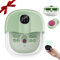 RELAX4LIFE Bain de Pieds Pliable Thalasso 500W avec Bulles et Rouleaux, Bain Massage Hydromasseur 3 Températures Réglables et Minuterie 20 à 60 Min pour Relaxation des Pieds Fatigués (Vert clair)