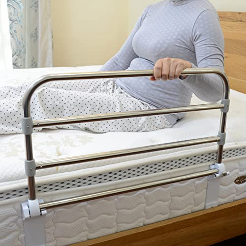 LAIDEPA Bettgitter Für Ältere, Faltbarer Bettgitter Sicherheitsseitenschutz, Metallgriffstoßstange, Geeignet Für Ältere Schwangere Und Behinderte Rausfall Schutz,60x50cm