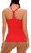 CRZ YOGA Damen Sport Tank Top Racerback Ärmelloses Shirt Sommer Leichte Yoga Tops Elastische Fitness Oberteile Dunkelrot 36