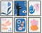 HAUS AND HUES Niedliche Poster für Raumästhetik – Set mit 6 abstrakten Kunstpostern, Evil Eye Poster, blaue Raumdekoration, bunte Kunstdrucke (28,9 x 35,6 cm, ungerahmt)