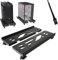 Hmseng CPU holder Cart, Supporto per PC case con rotelle Bloccabili Dimensione regolabile, Adatto alla maggior parte dei computer-Deep Nero