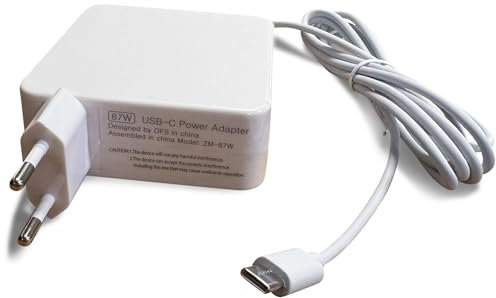 MacBook Netzteil 87W / Type-C (USB-C Kabel) Ladegerät/Kompatibel mit MacBook Pro (2016/2017/2018/2019/2020), Huawei, MacBook, Dell, Lenovo, Asus, Acer, HP, Samsung, Xiaomi/Netzadapter