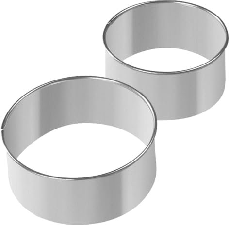 Zenker 44870 Set de 2 emporte-pièces ronds pour beignets, emporte-pièce ronds, emporte-pièce sablés, emporte-pièce, Acier inoxydable, Grand : 9,5 x 4,2 cm, petit : 8 x 4,2 cm