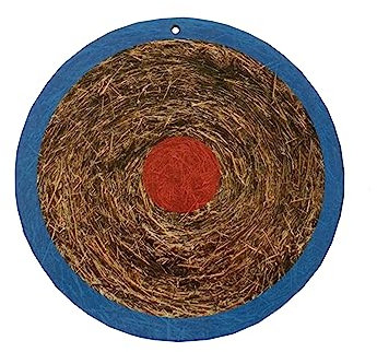 Jamso Design Zielscheibe für Saugnapfpfeile mit Stroh-Aufdruck, 30 x 30 cm Bogenschießen, Armbrust, Nerf