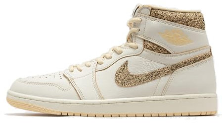Nike Air Jordan 1 Retro Hi OG Craft Herren Basketball Trainers FD8631 Sneakers Schuhe (UK 8 US 9 EU 42.5, sail Pale Vanilla Black 100)
