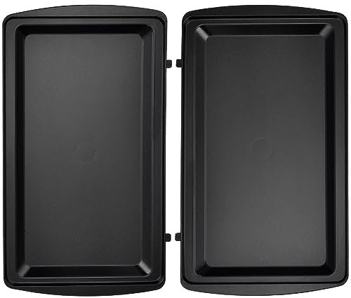 Syntrox Plattenauswahl: Teppanyaki-Grill, Multimaker Zubehör, Plattengröße 23,5 x 13,2 cm, Kochutensilien, Schwarz, Teppanyaki Maker, Kontaktgrill Zubehör, Küchengeräte Erweiterung