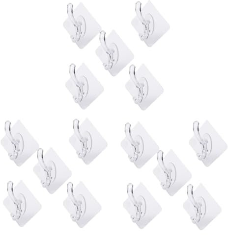 Uonlytech 15 Pcs Towel Hook Kitchenwares Hanging Hooks Clothes Hooks Bathroom Hooks Household No Trace Stickers