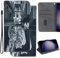 Ammeer Hülle für OnePlus Nord 3, Flip Folio PU Leder Schutzhülle Handy Tasche Wallet Case Cover Ständer mit Magnetverschluss - Katze Tiger
