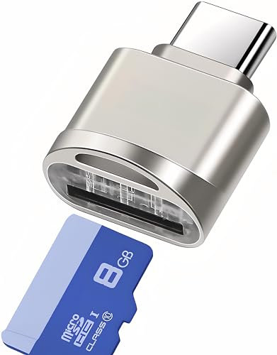 SD Card Reader, Portable OTG 3.1 Multi-Card Adapter for Micro SD and Memory Cards, Micro SD to Type C USB Adapter for PC, Samsung Galaxy Phones, Laptops & More(Gold)