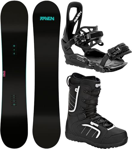 RAVEN Snowboard Set: Snowboard Pure Mint + Bindung s230 Black + Boots Target (139cm + s230 Black S/M + Target 39)