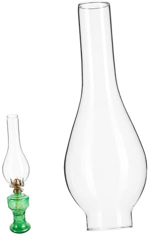 HOLIDYOYO Abat-jour Verre Pour Lampe à Huile Vintage Remplacement Élégant Pour Éclairage Domestique Design Classique Et Transparent Parfait Pour Divers Espaces