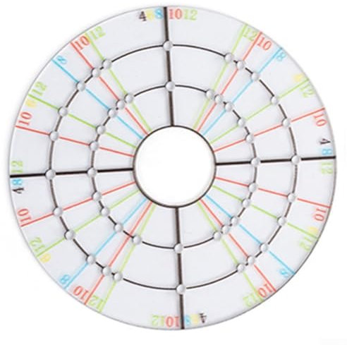 Acrylic Round Aliquot Drawing Line Ruler, Multifunctional Pottery Tool Engraving Marking Ruler Auxiliary Positioning For Turntable Trimming Pottery Creation(Small)