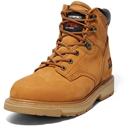 Timberland PRO Pit Boss - Botas de trabajo industriales con puntera de seguridad de acero de 6 pulgadas para hombre, Wheat-2024 Nuevo, 43 EU