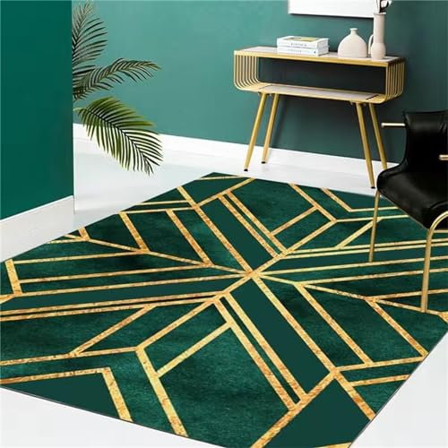 AU-SHTANG kinderzimmerteppich Gelber Teppich, lichtechte modische Yogamatte, bequemer Teppichteppich weich,Gelb,100x160cm