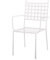 LOLAhome Silla de jardín Cartago Blanco | Estilo Hierro Forjado | Contract, Resistentes y Duraderas | Apilable y con Brazos | 56x61x90 cm | para Exterior, jardín, terraza | Cartago