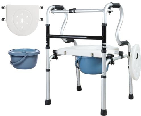 Raised Toilet Seat with Handles Up to 380lbs, Elevated Handicap Toilet Seat Riser for Seniors with Soft Padded, Height Adjustable, Stand Alone Toilet Safety Frame, fit Any Toilet