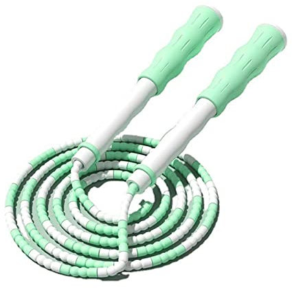 Buachois Cuerda para Saltar, Cuerda para Saltar, Cuerda para Saltar Segmentada Ajustable, Cuerda para Saltar De Plástico PP Flexible con Cuentas Desenredadas para Entrenamiento(#5)