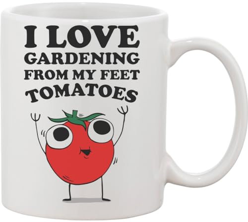 I Love Gardening from My Feet to My Toes Ceramic Mug White