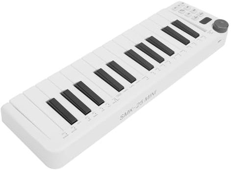 MIDI-Keyboard-Controller, 25 Sensible Tasten MIDI-Keyboard-Controller mit Tragbarem Design, Umfassender Konnektivität, Vielseitigen Ein- und Ausgängen