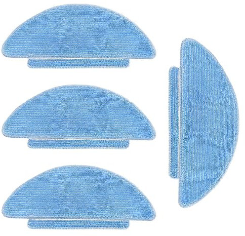 Lot de 4 lingettes de rechange pour aspirateur robot Tikom L9000, Lubluelu SL60D, SL61 SG60, L6 Nex