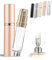 ASADAYS Portable Perfume Atomiser Refillable - 5ml Empty Travel Spray Bottle, Nano Mist, Bottom Filling Mini Atomizer, Pocket Size Cologne Dispenser for Women and Men (Rose Gold, CA)