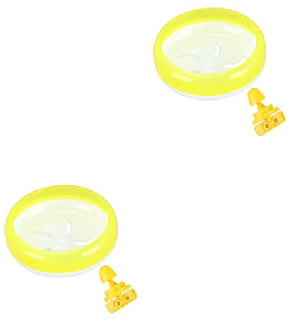 BESPORTBLE 2stücke Hamster Laufrad Design rutschfeste Oberfläche Geeignet Für Kleintierkäfige Aktives Spielzeug Für Kleine Haustiere Gelb