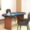 LAPOOH Pokertisch 10 Spieler Blau 160x80x75 cm, Poker Table, Spieltisch, Blackjack, Poker Tisch, Roulette Tisch, Deko Casino Poker