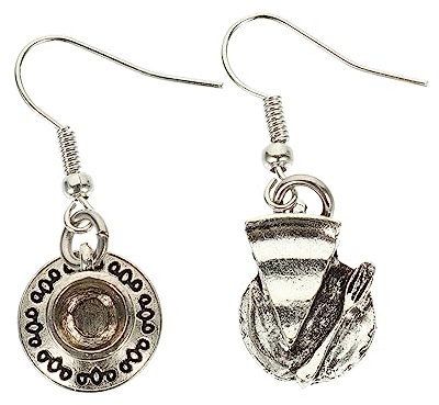 VALICLUD 1 Paar Dessert-tropfen-ohrringe Einzigartige Ohranhänger Kaffeetasse Ohrring Frauen Ohrring Dekor Teetasse-kuchen-ohr-charme Kuchen Ohrring Vintage-kuchen-ohrring Silver Legierung