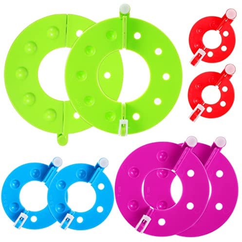 COHEALI 8 STK Kugelmacher Strickmaschine Pom Pom Maker Flusenkugelhersteller Pompon-Maker-Tool Flaum Bommelmacher Mini Webmaschinen Pom-pom-Maschine Utensilien Zum Weben Von Flusen Plastik