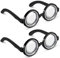 LIURFLNC Nerd Brille, Lustige Brille, Minion Brille, Hornbrille Ohne Stärke Bücherwurm Gläser Rollenspiel Dumme Nette Cosplay Geeignet für Kinder/Erwachsene/Karneval/Halloween