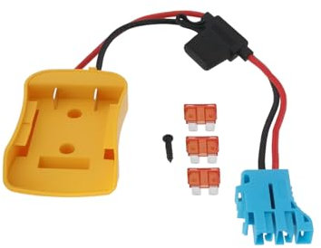 OTOTEC 1pc 20V Power Wheel Adapte with Fuse Connector Compatible with Dewalt 18V/20V Lithium-Ion Battery Series BCB182 BCB183 BCB200 for RC Toys