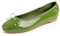 Feversole Women's Macaroon Colorful Memory Foam Cushion Ballet Flat Pumps Patent Powder Emerald UK Size 4